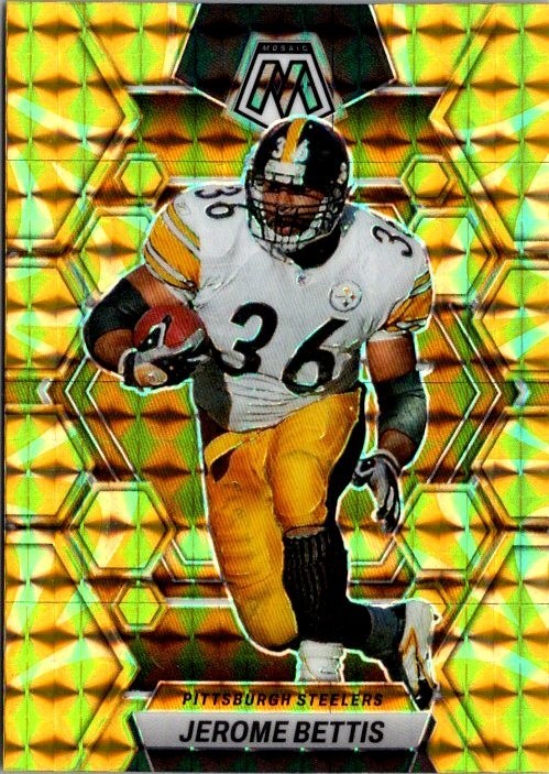 2023 Panini Mosaic #209 Jerome Bettis Reactive Gold Mosaic Pittsburgh Steelers