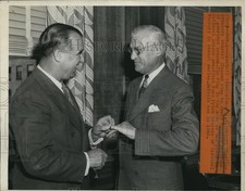 1946 Press Photo Baseball commissioner Happy Chandler & William McFringe