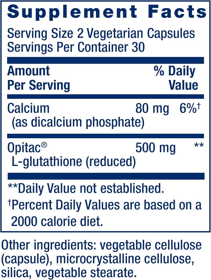 Life Extension Glutatión 500 mg - Cápsulas de Glutatión, Suplemento Antioxidante Foto 3 de 4
