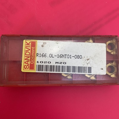 Sandvik R166 R166.0L-16NT01-080 *60 NPT 8 INT R 1020 Hartmetalleinsätze Menge 5