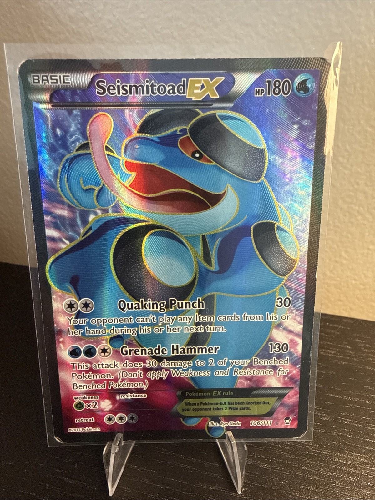 Seismitoad EX (106 Full Art) 106/111 XY - Furious Fists Holo