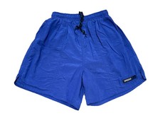 Vintage 90s Mens Small Speedo Swim Trunks Shorts Nylon Pockets Lined Blue Unisex