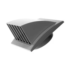 Gray 4" inch Exhaust Vent Cover - Dryer Vent Hood - Louvered Dryer Cover - Ve...