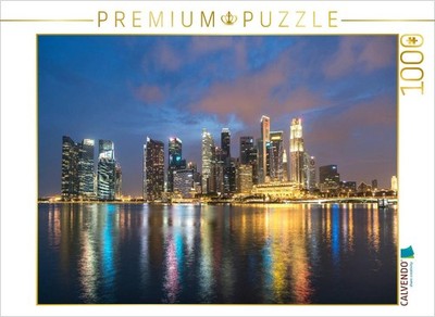 CALVENDO Puzzle Singapur Skyline | 1000 Teile Lege-Größe 64x48cm Foto-Puzzle für