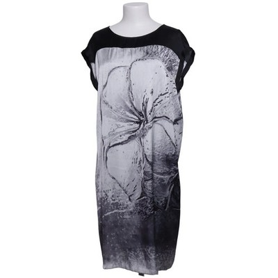 Sisley, Kleid, Größe: L, Grau/Schwarz, Batik, Damen #wxB