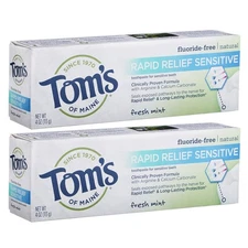 2-Pack Natural Toothpaste for Sensitive Teeth - Rapid Relief & Fresh Mint Flavor
