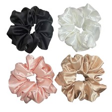 Large satin Scrunchies XL Silk Oversized Scrunchie for Thick long Hair Scrunc...