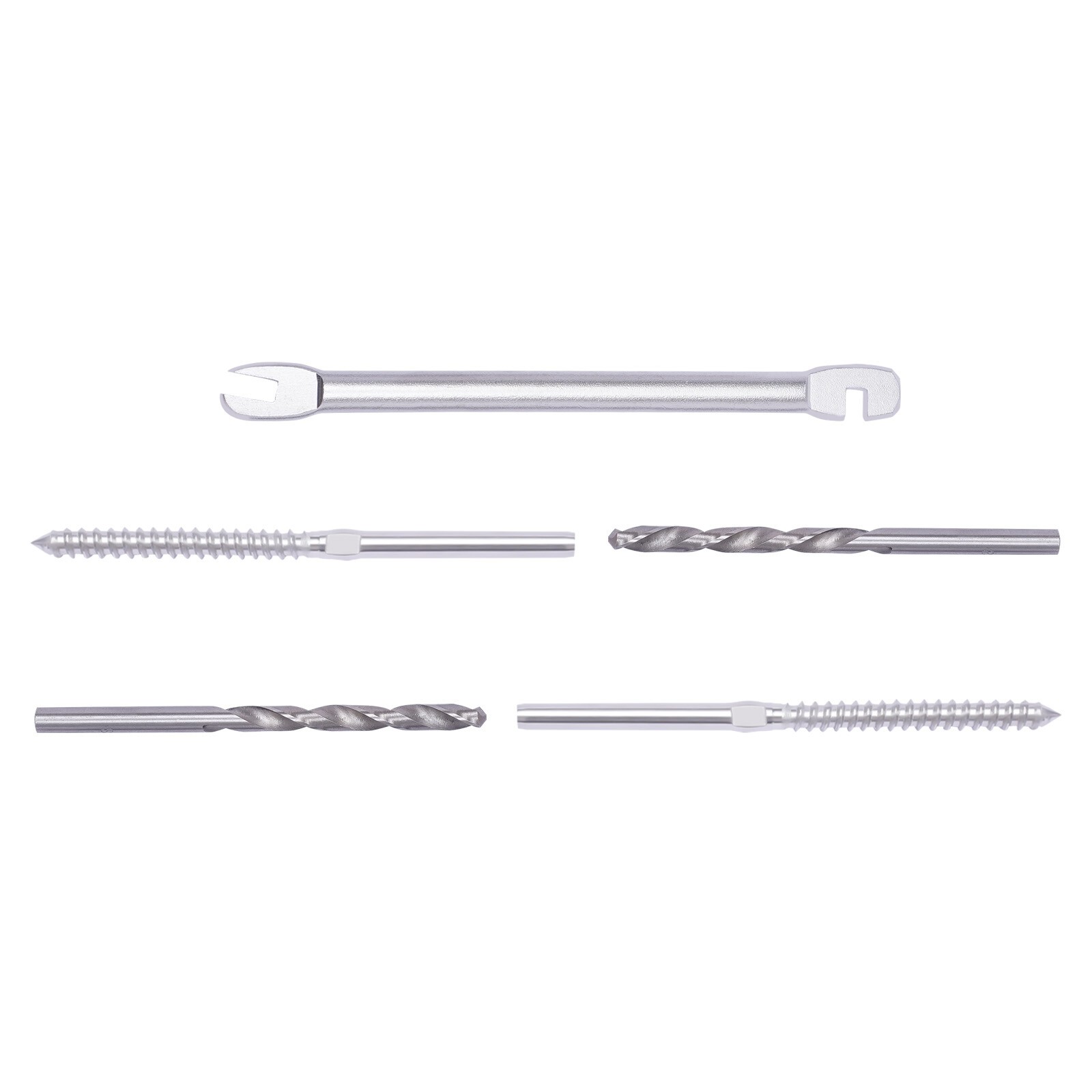 Stainless Steel left/Right Handed Thread Swage Lag Screw for 1/8" Cable Railing