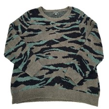 Barefoot Dreams CozyChic Camo Pullover Sweater - Women's XL - Relaxed Comfort