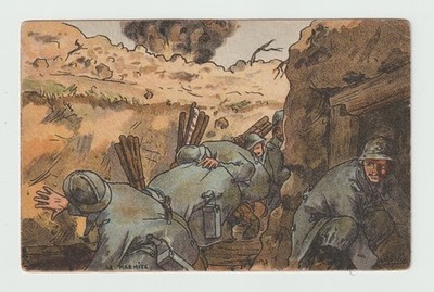Von GABARD. La Marmite . Behaart in den Schützengräben CPA 1111