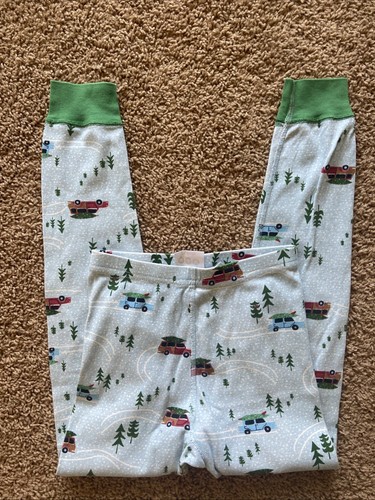 Hanna Andersson Christmas Tree Holiday Car 2pc PJ Pajama Sleep Set 120 US 6-7 - Picture 2 of 14