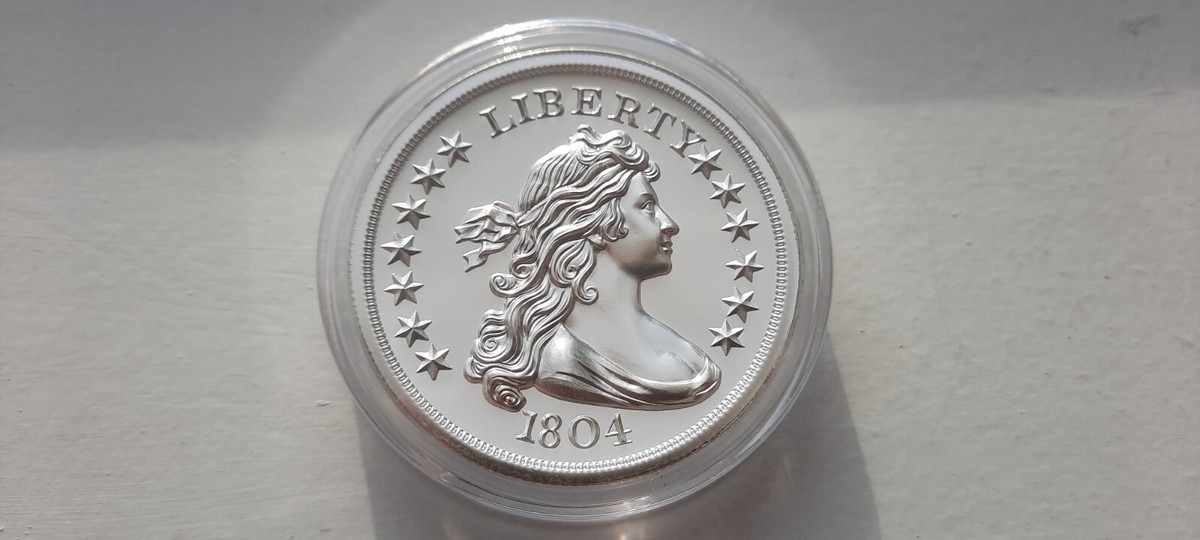 1804 DRAPED BUST DOLLAR TRIBUTE - 2 OZ .999 FINE SILVER - EAGLE