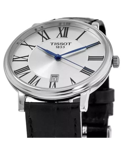 Tissot Carson Premium Quartz Silver Dial Men's Watch Leather T122.410.16.033.00 - Picture 2 of 3