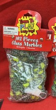 Glass Marbles In Original Bag - 100 Regular 2 Shooters Vintage Marble Game