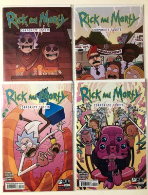 RICK & MORTY: CORPORATE ASSETS (2021) #1-4 COMPLETE SET LOT FULL RUN ONI PRESS
