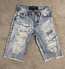Vintage Southpole Shorts Boy Youth 10 Blue Denim Jorts Baggy Skater