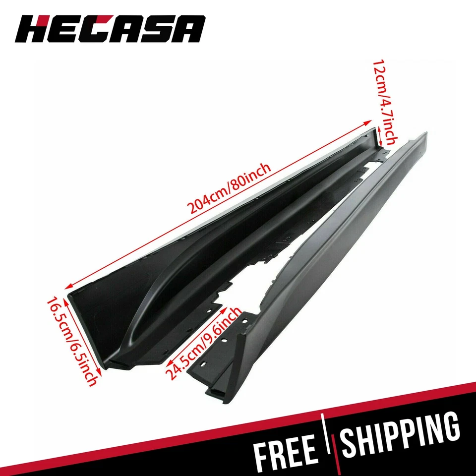 Pair Side Skirts Rocker Panels For 12-18 BMW F30 F31 3 Series Sedan F80 M Style - Image 4 of 4