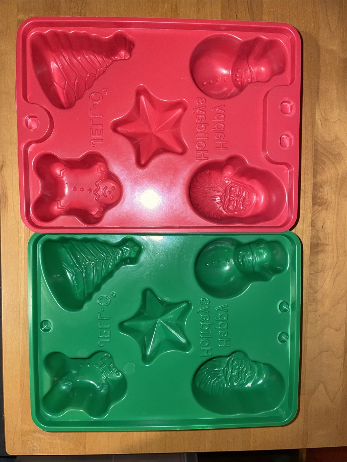 Jello Jiggler Christmas Trees Santas Snowman Gingerbread Man Stars Mold