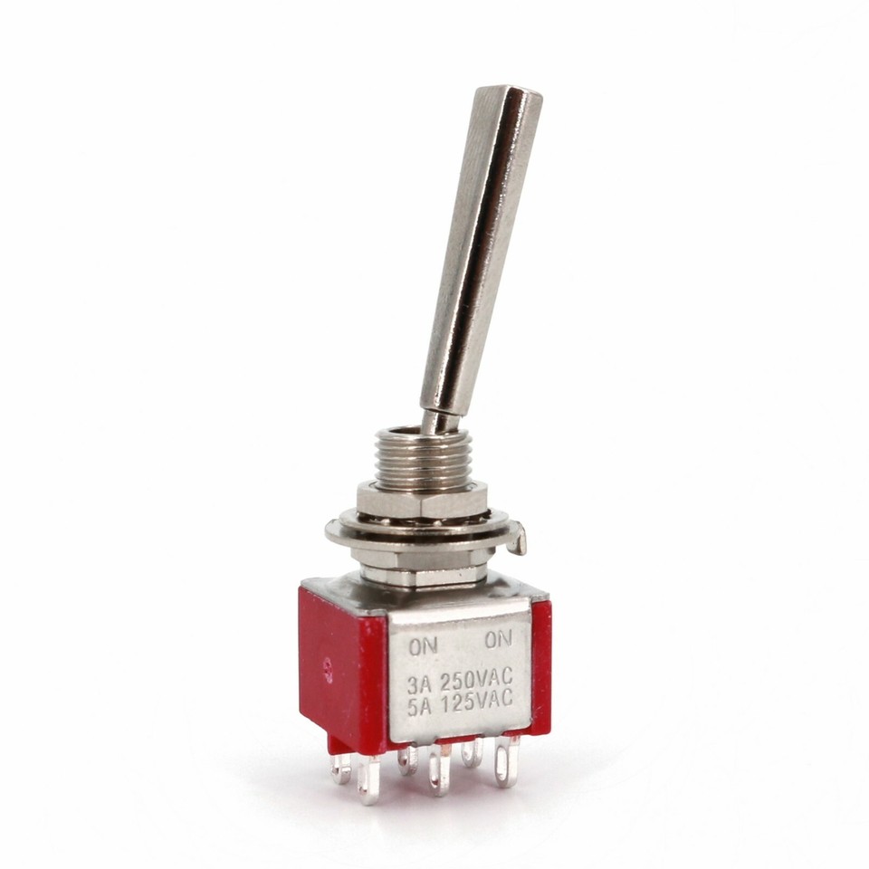 5Pcs SH 6Pin DPDT ON-ON 2 Position Long Flat Handle Remote Control ...