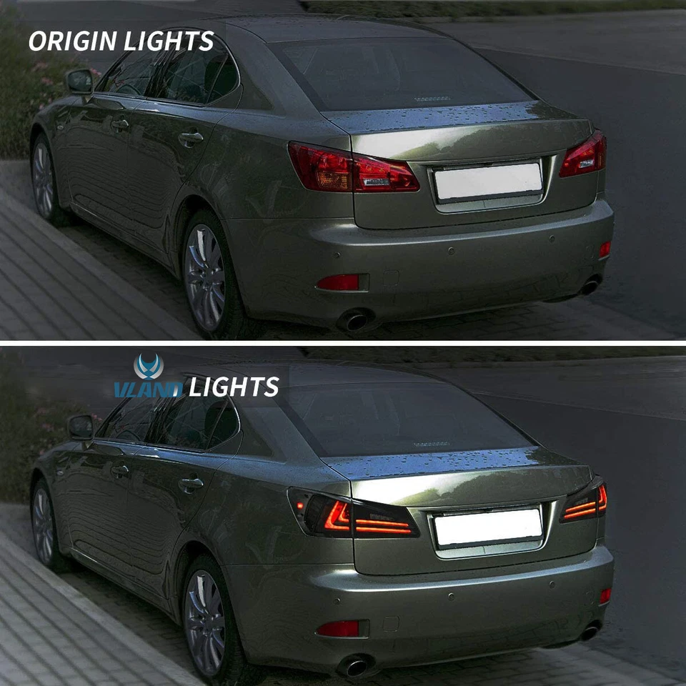 Par de luces traseras LED ahumadas para Lexus IS250 IS350 ISF 2006-2013 Plug and Play Foto 4 de 4