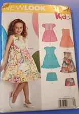 New Look Pattern 6884  Girls Dress And Shorts  Sz 3-8 