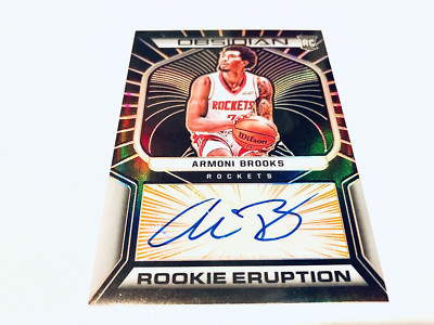 Armoni Brooks 2022 Panini Obsidian Orange Refr. Rookie Eruption Autograph #/50