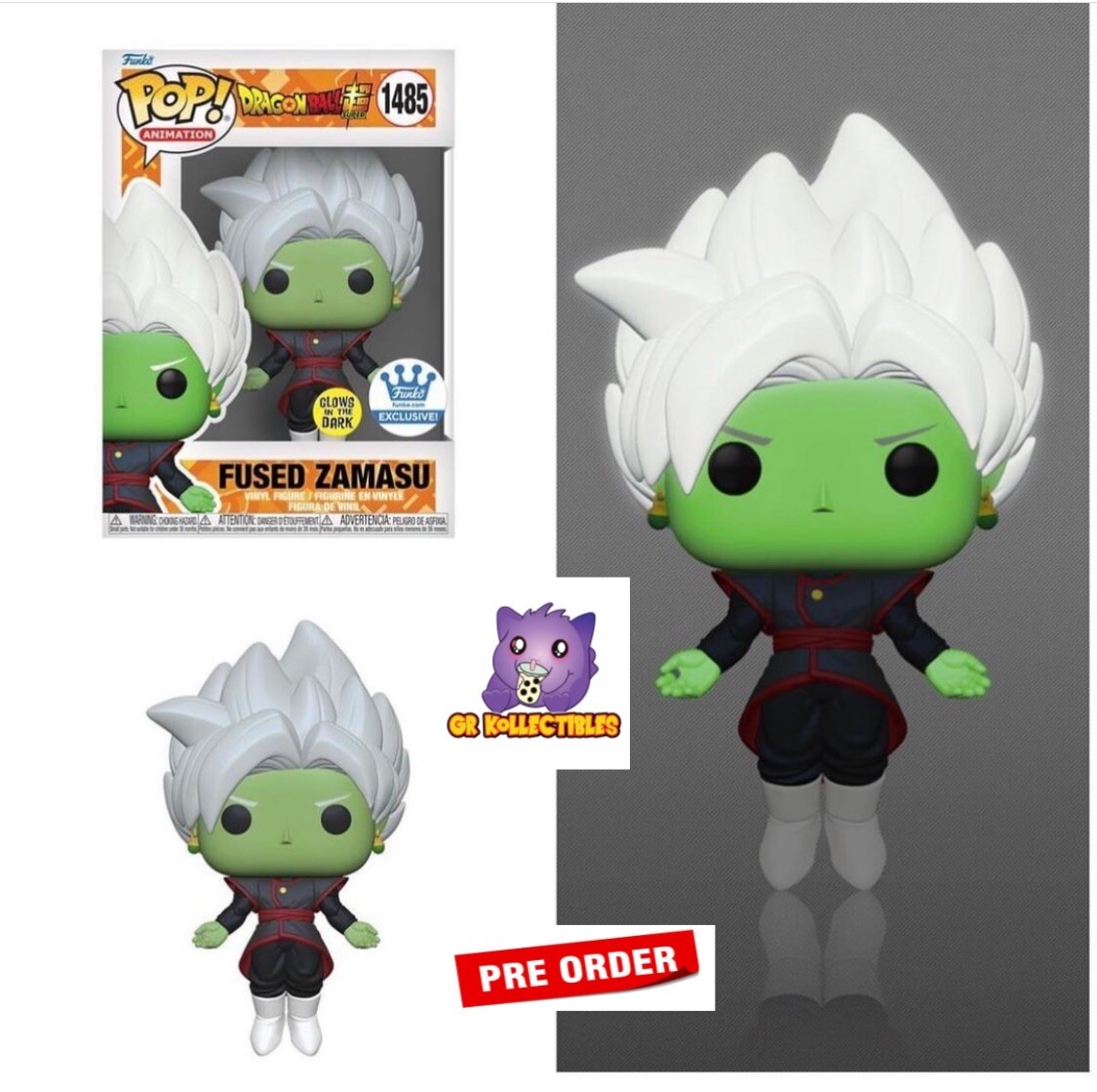 Funko Pop! 1485 Fused Zamasu GITD Preorder +Protector eBay