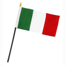 Italy Italian Flag 4"x6" Desk Table Stick (Premium Super Polyester) 100D