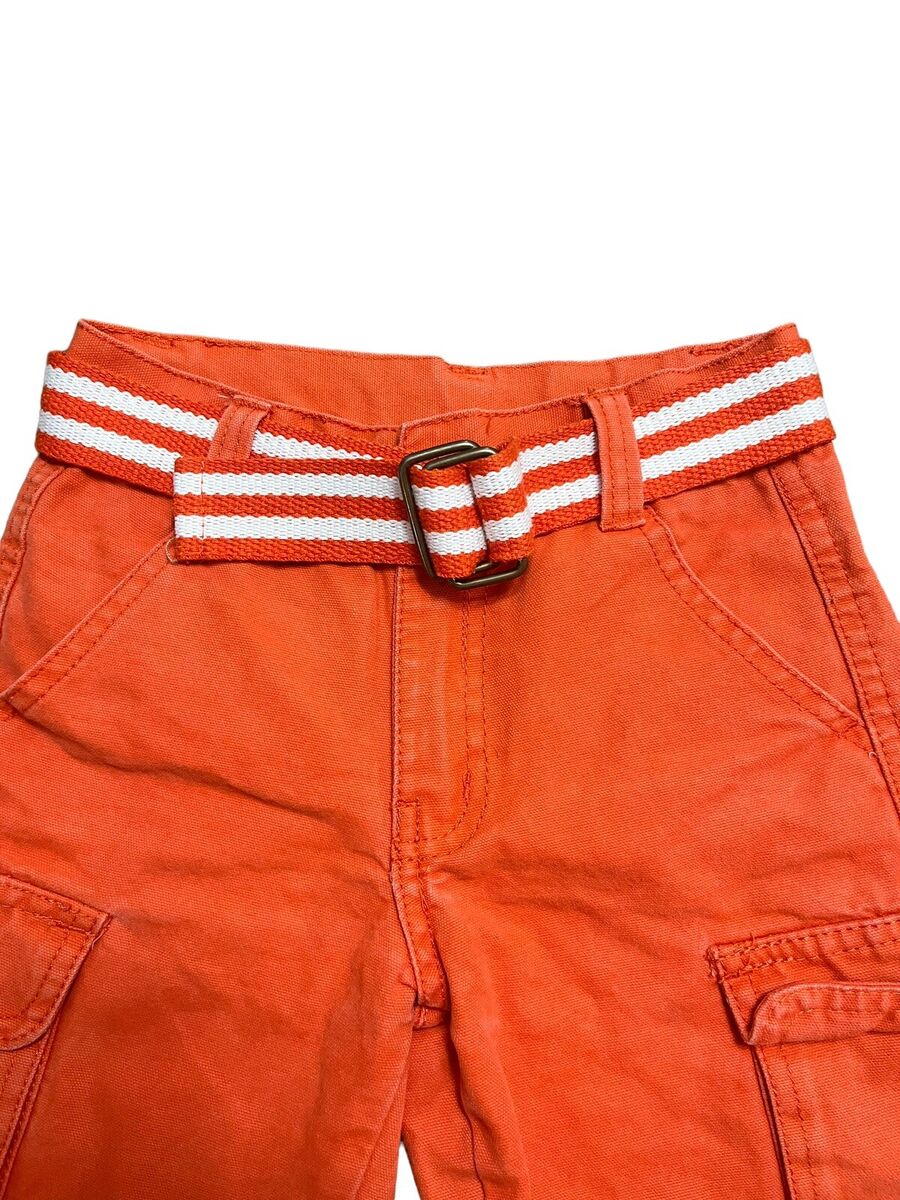 Belted Cargo Shorts Orange Shorts Boy Size 5 Chino Big Belted Cargo Shorts Orange Shorts Boy Size 5 Chino Big