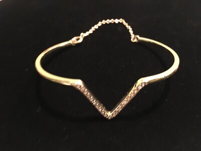Lovely Victoria Secret Gold Tone V Bracelet
