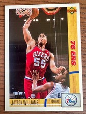 Jayson Williams Upper Deck #191 Philadelphia 76ers 1991 NBA - Free Shipping  C1