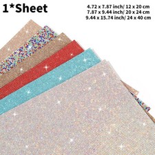1 Sheet DIY Self Adhesive Rhinestone Sticker Sheet Glitter Crystal Sticker Craft