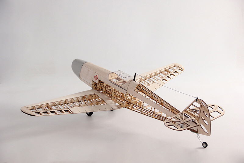 Messerschmitt BF-109 Model DIY Airplane Balsa Wood Kit Skin Hardware Accessories