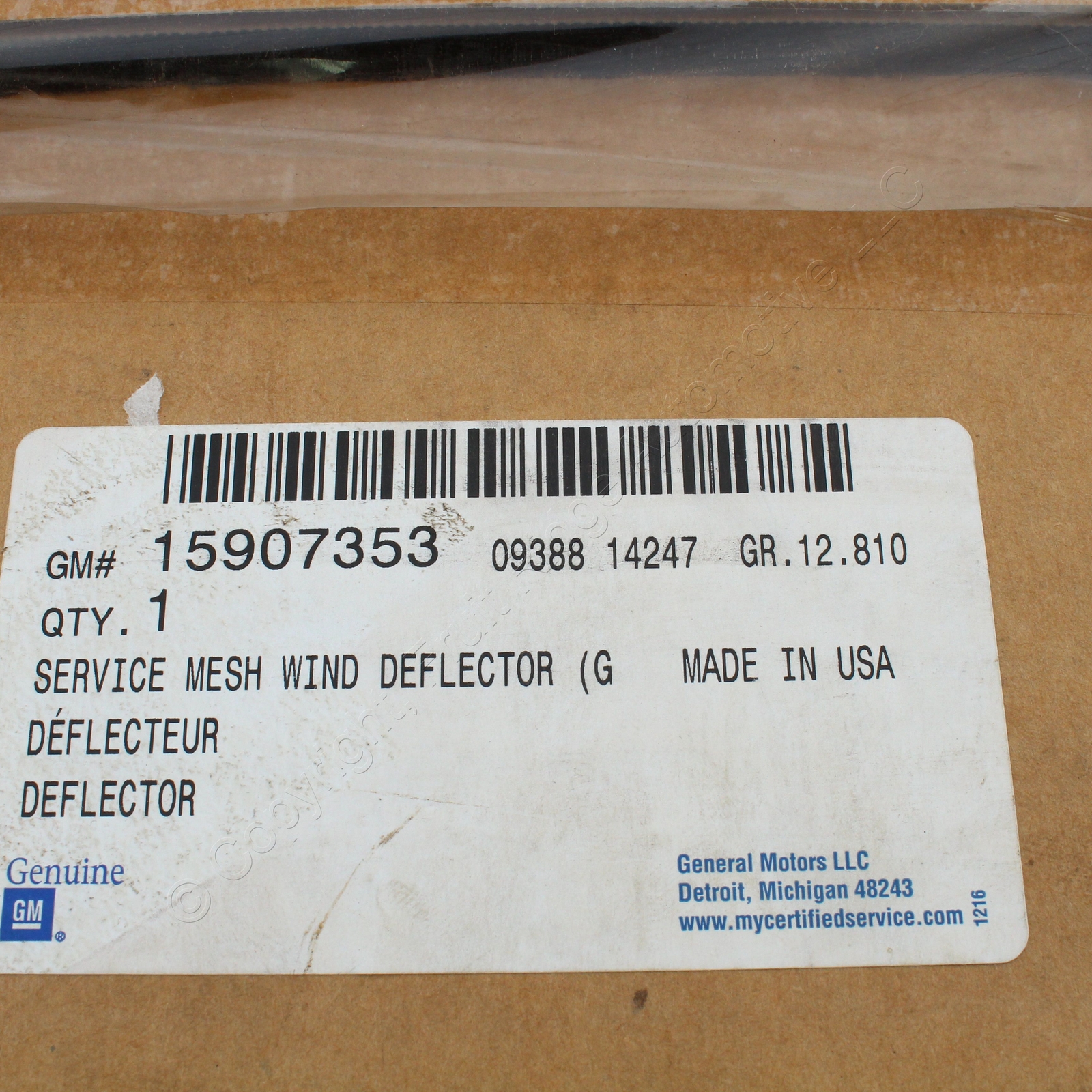 GM OEM 15907353 Sunroof High Roof Panel Wind Air Deflector for 200611