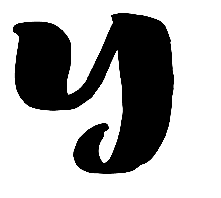 Y Monogram Letter Initial Blossom Font Vinyl Decal Sticker A1574