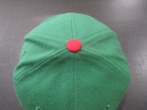 New Jersey Devils Hat Cap Fitted Mens 7 3/8 Green Red NHL Hockey Mitchell Ness - Picture 5 of 8