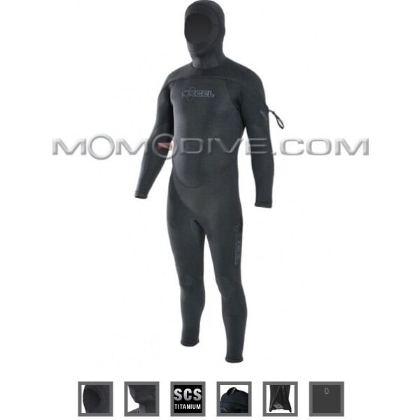 MUTA IN NEOPRENE 8 MM POLAR QUAD DENSITY XCEL  WETSUIT FRONT-ENTRY ZIPPER