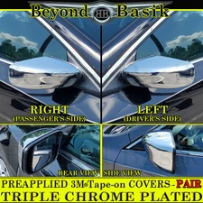 For 2013-2016 2017 2018 Nissan Altima Chrome Mirror COVERS w/o Turn Signal Hole