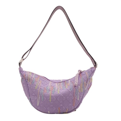 Nylon Shoulder Bag Solid Color Messenger Bag Casual Bucket Bag Women - Picture 10 of 13