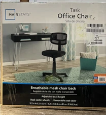 Mainstays Mesh Task Chair with Plush Padded Seat black