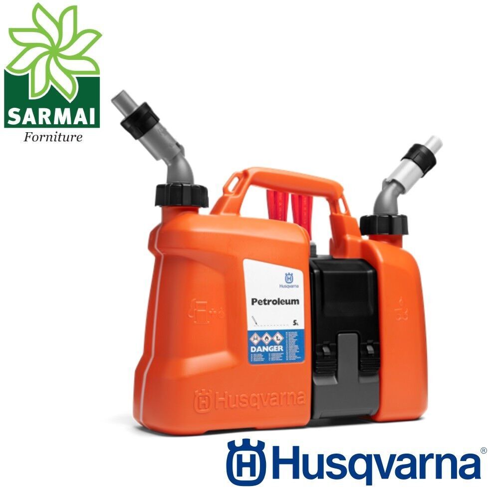 Husqvarna tanica combinata per rifornimento benzina carburante 5 lt olio 2,5 lt
