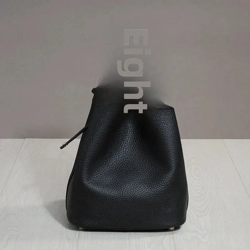 Genuine Cow Leather Lunch Bag Bucket Bag Food Basket Amazon Picnic Handbag - Bild 32 von 36