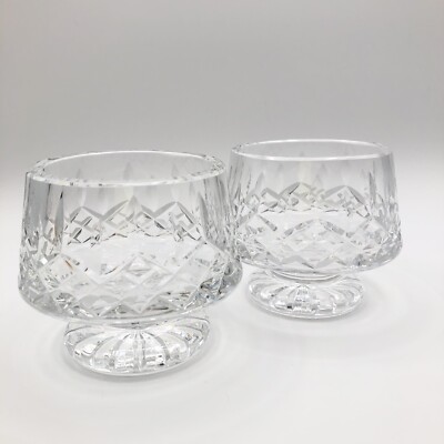 Waterford Lismore Crystal Sugar Candy Bowl 3.5'' Footed Vertical Cuts Vintage Set
