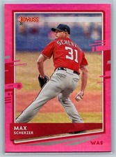 2020 panini donruss baseball max scherzer holo prink variation #123