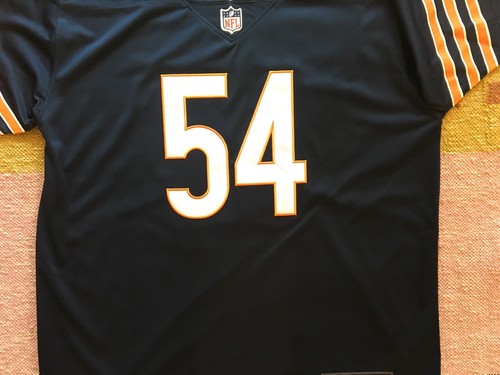 Brian Urlacher signed Autogramm Blue Chicago Bears Trikot NFL HOF USA - Bild 4 von 4