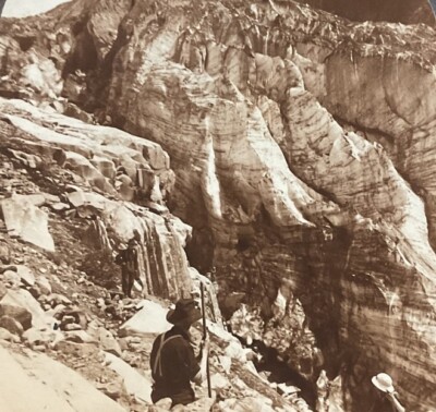 Nisqually Glacier Mt Tacoma Washington Climbers Face Underwood c1910 SC2