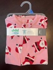 Child of Mine by Carter's Fleece Christmas Holiday Santa Pajamas 24 Month NIP