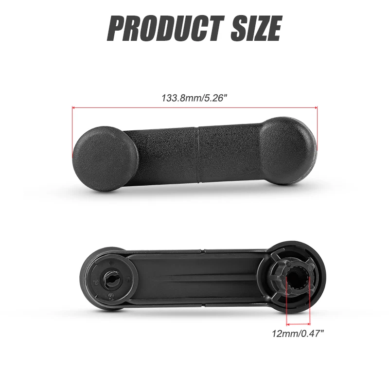 Manijas de ventana manuales interiores 2 piezas para Ford F150-250 F350 F450 F550 Super Duty Foto 4 de 4