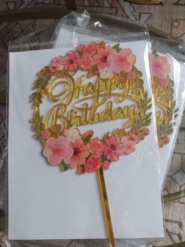 **STOCK CLEARANCE** HAPPY BIRTHDAY/ HAPPY ANNIVERSARY Cake Toppers - Picture 14 of 15
