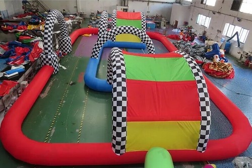 15x8m Palla gonfiabile Zorb Go Kart pista aerea pista da corsa gonfiabile per gioco per bambini - Foto 3 di 4